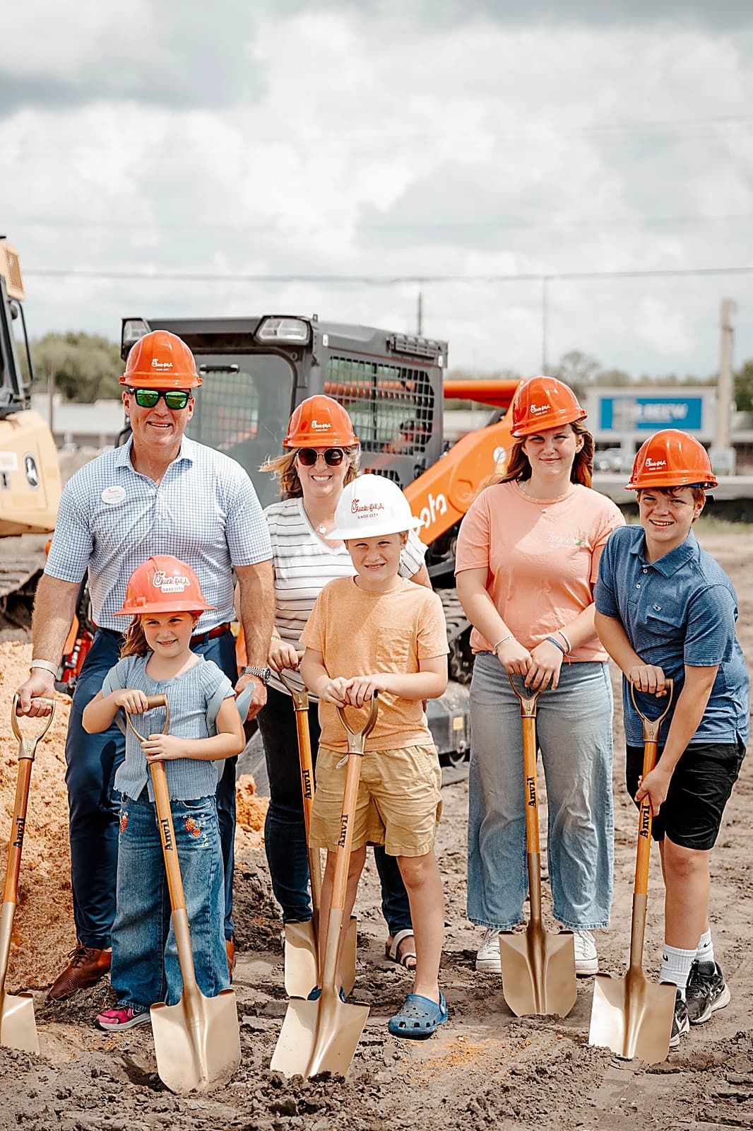 The Amole family at the Chick-fil-A Dade City groundbreaking
